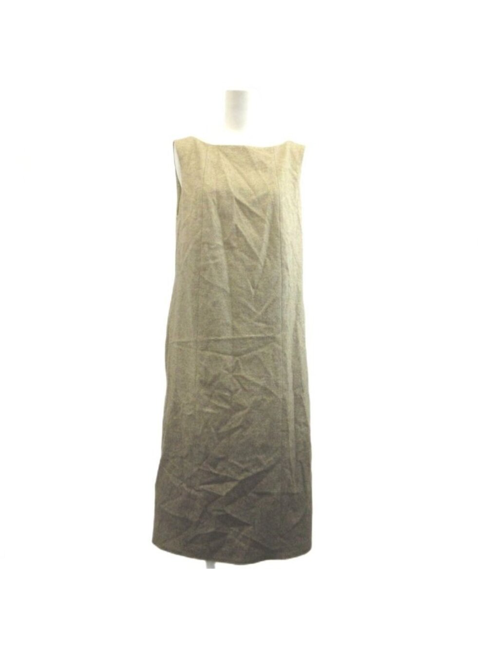 Max Mara Dress Jumper Skirt Knee-length Wool Blend Beige Black Gradation 38